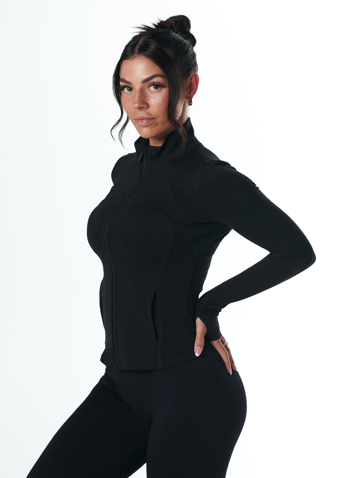 SIGNATURE ZIP JACKET - LIQUORICE