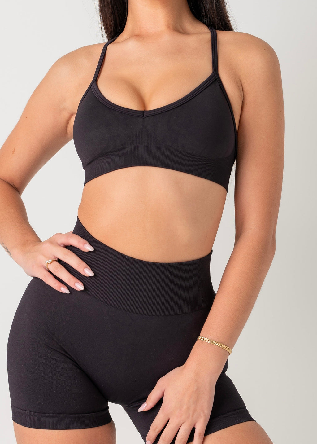 SIGNATURE BRA - LIQUORICE